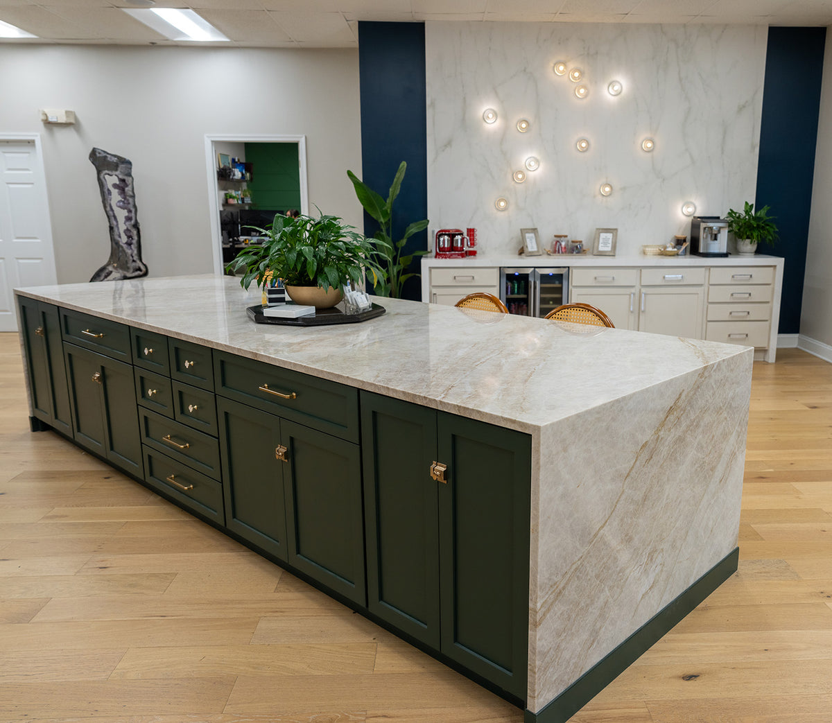Custom kitchen countertops fabricated and installed by Classic Granite & Marble in Maryland